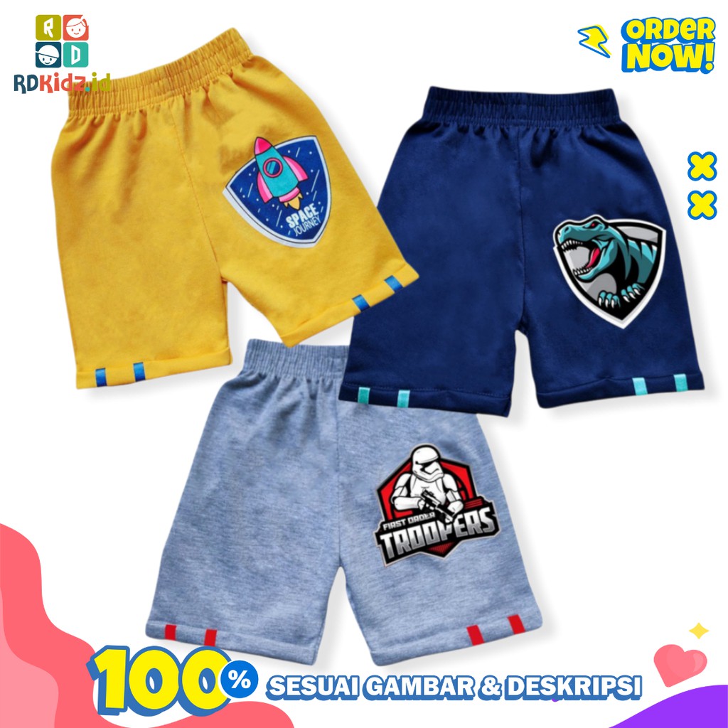 Rdkidzid Celana Pendek Anak Laki Laki / Celana Santai Anak Laki Laki / Hotpant Anak Laki Laki Motif S, T, &amp; A