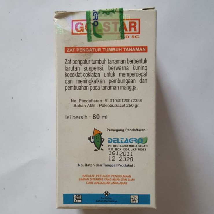 GOLSTAR 250SC 80ML ZPT Pupuk Perangsang Pertumbuhan Buah