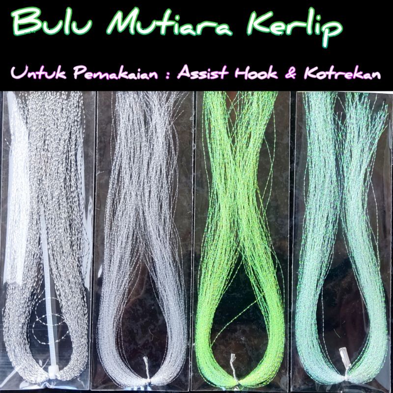 Bulu Mutiara Kerlip UV Bright untuk assisthook dan Kotrekan