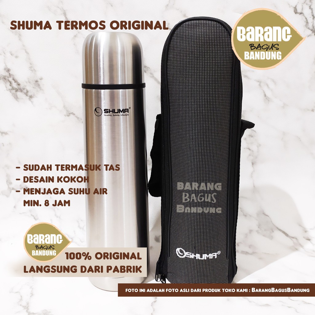 Reparasi Good Shuma Termos Steinless/Suma Thermos,Menyimpan Air Panas Dingin, Tutup , Tas Kain, Lock