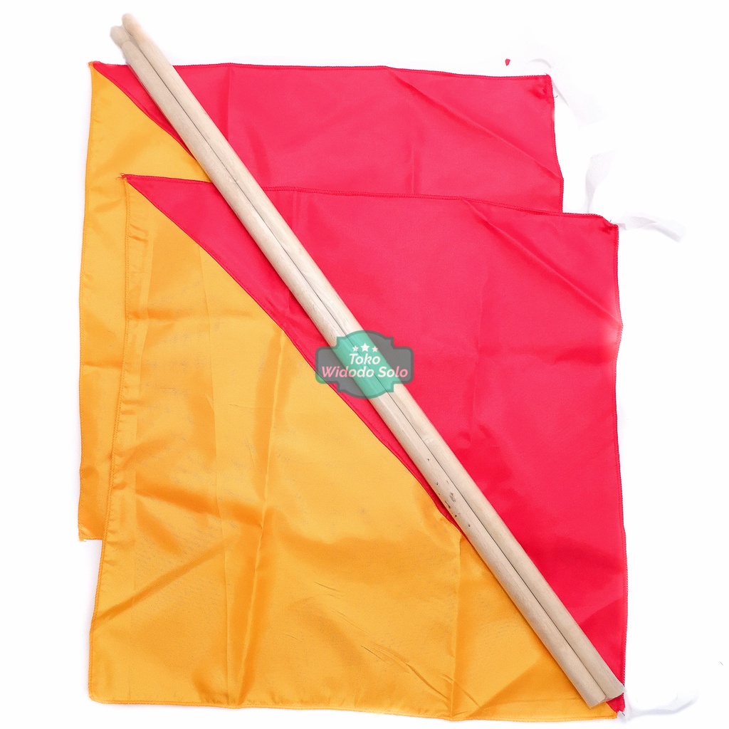 

1 PAKET Tongkat dan Bendera Semapore Kuning Merah 355x355mm