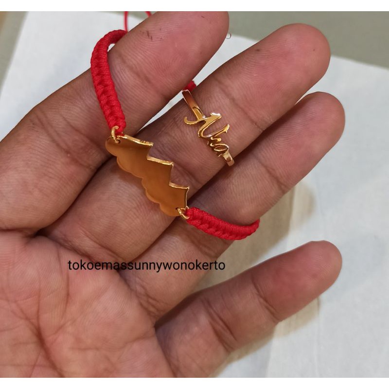 Request cincin nama kalung nama emas asli kadar 300%