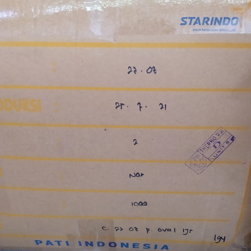 gelas cup 22oz oval tebal starindo 1000pcs