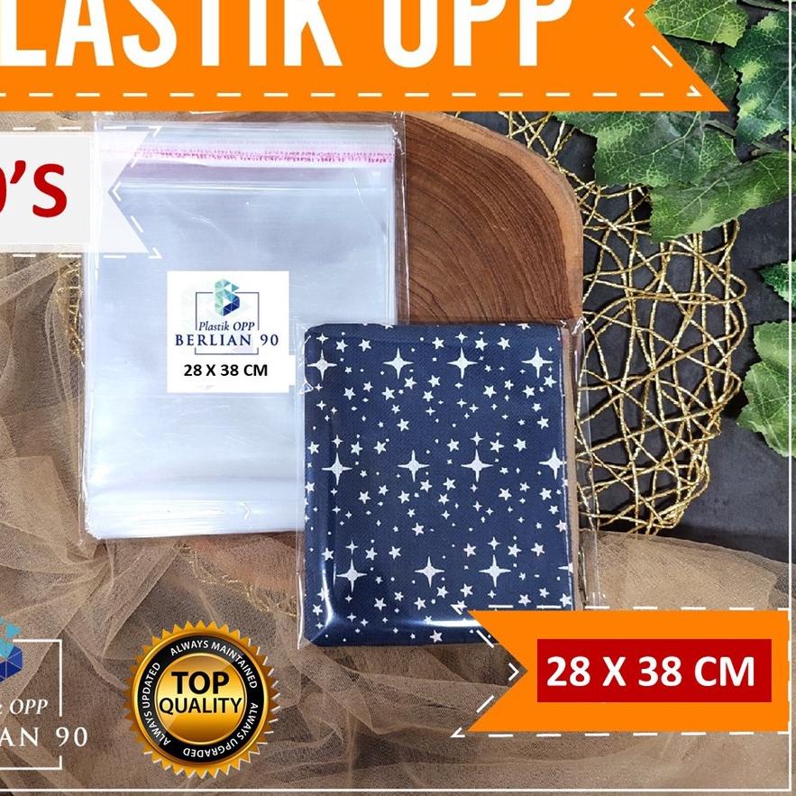 

❅ PLASTIK OPP EKONOMIS 28 X 38 CM / PLASTIK KEMASAN BUNGKUS BAJU KAOS GARMENT ➨