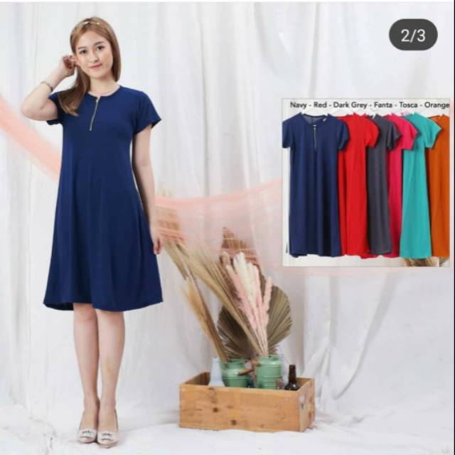 Daster kaos midi polos