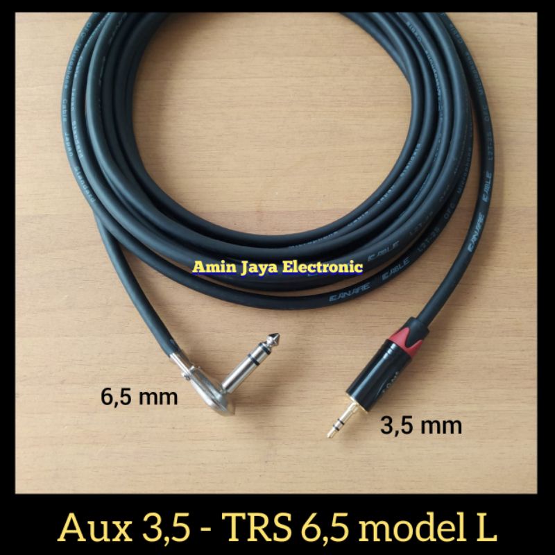 Kabel aux kecil ke besar / kabel jack aux 3,5 to 6,5 stereo kabel canare 6 sampai 10 meter