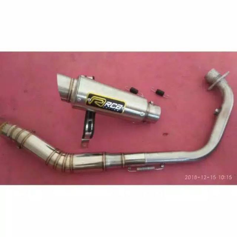 KNALPOT RCB (INLET 50) FU SONIC CBR TIGER VIXION MEGAPRO GL SCORPIO MX DLL