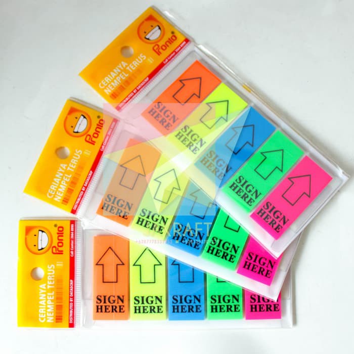 

STICKY NOTE PRONTO 654, PRONTO BC55 ISI 400, PRONTO SIGN HERE, FLOURESCENT STICKY NOTE 40 X 50