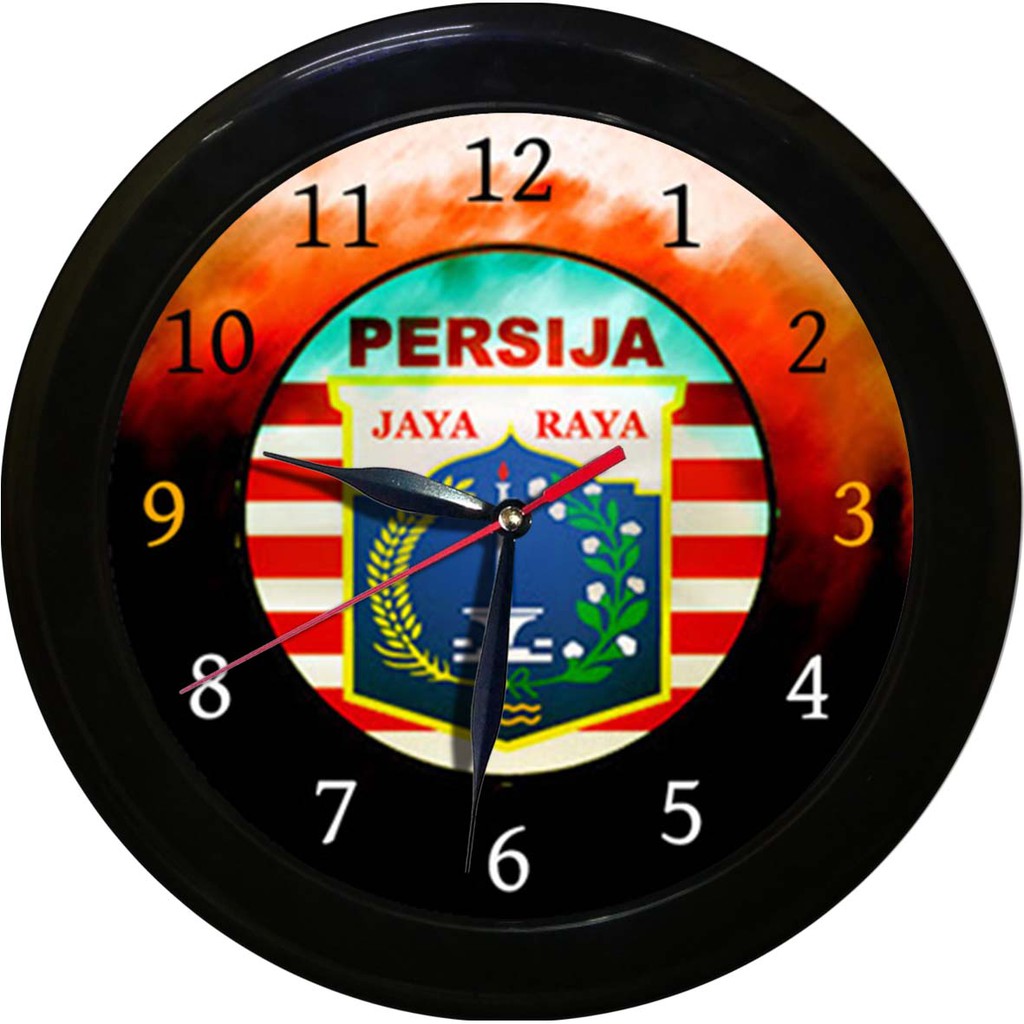 JAM DINDING PERSIJA 13  (DIAMETER 30 CM)