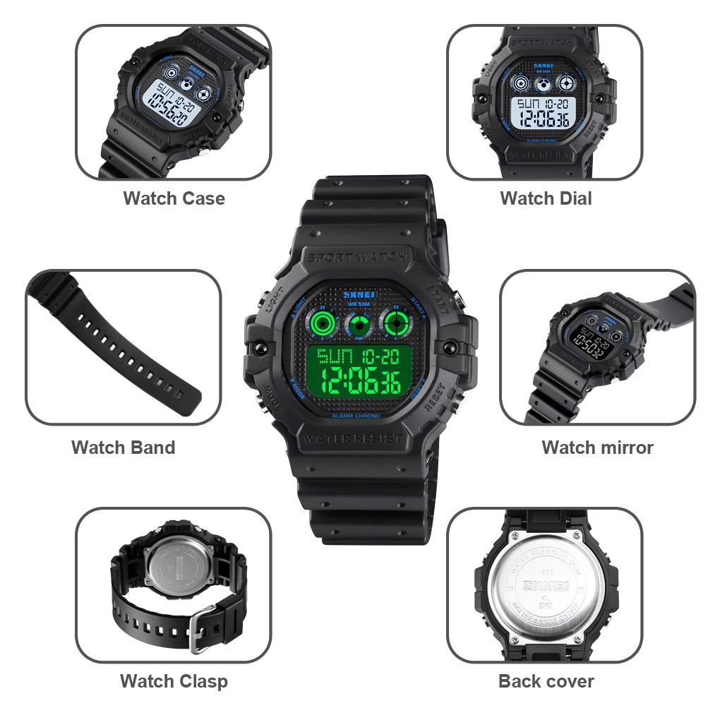 SKMEI 1606 Jam Tangan Pria Digital Anti Air WATCHKITE WKOS