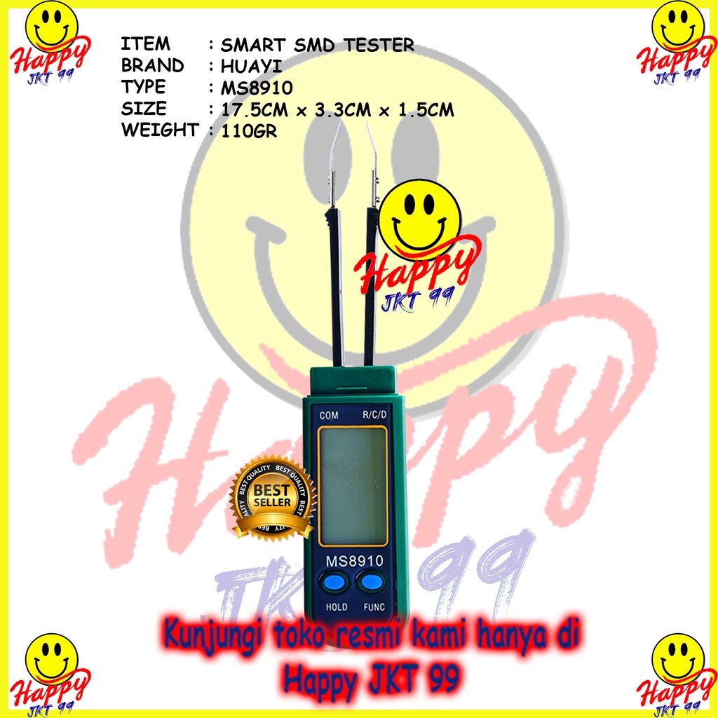 [ HAPPY JKT 99 ] SMART ESR SMD TESTER MASTECH HUAYI MS-8910 MS8910 MS 8910