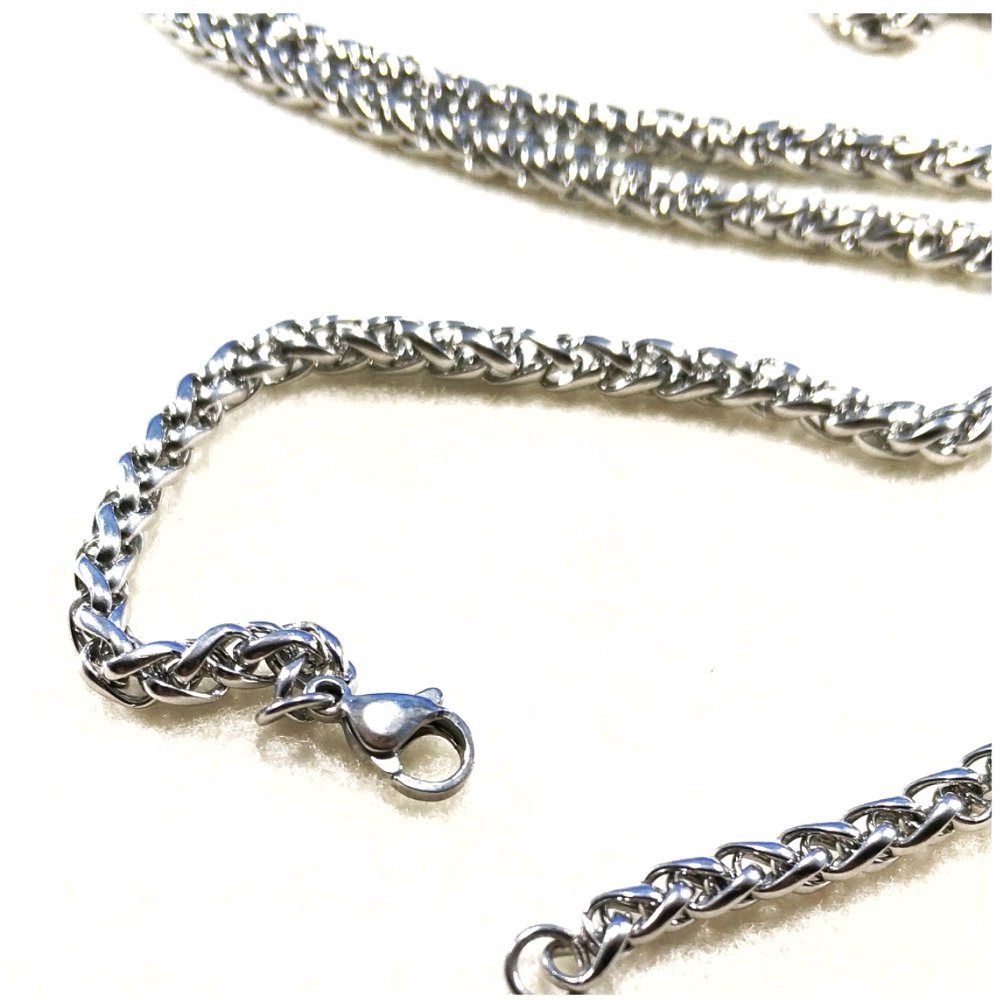 KALUNG STAINLESS STEEL TWISTED ROPE CHAIN UNISEX TERMURAH