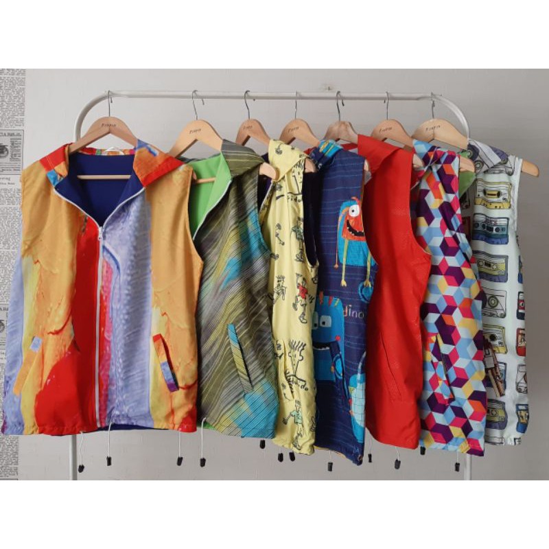 Vest Rompi Sepeda Parasut | Vest Motif | Vest Olahraga Wanita