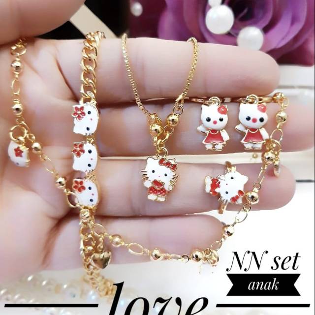 Xuping set perhiasan anak lapis emas 18k 2684j