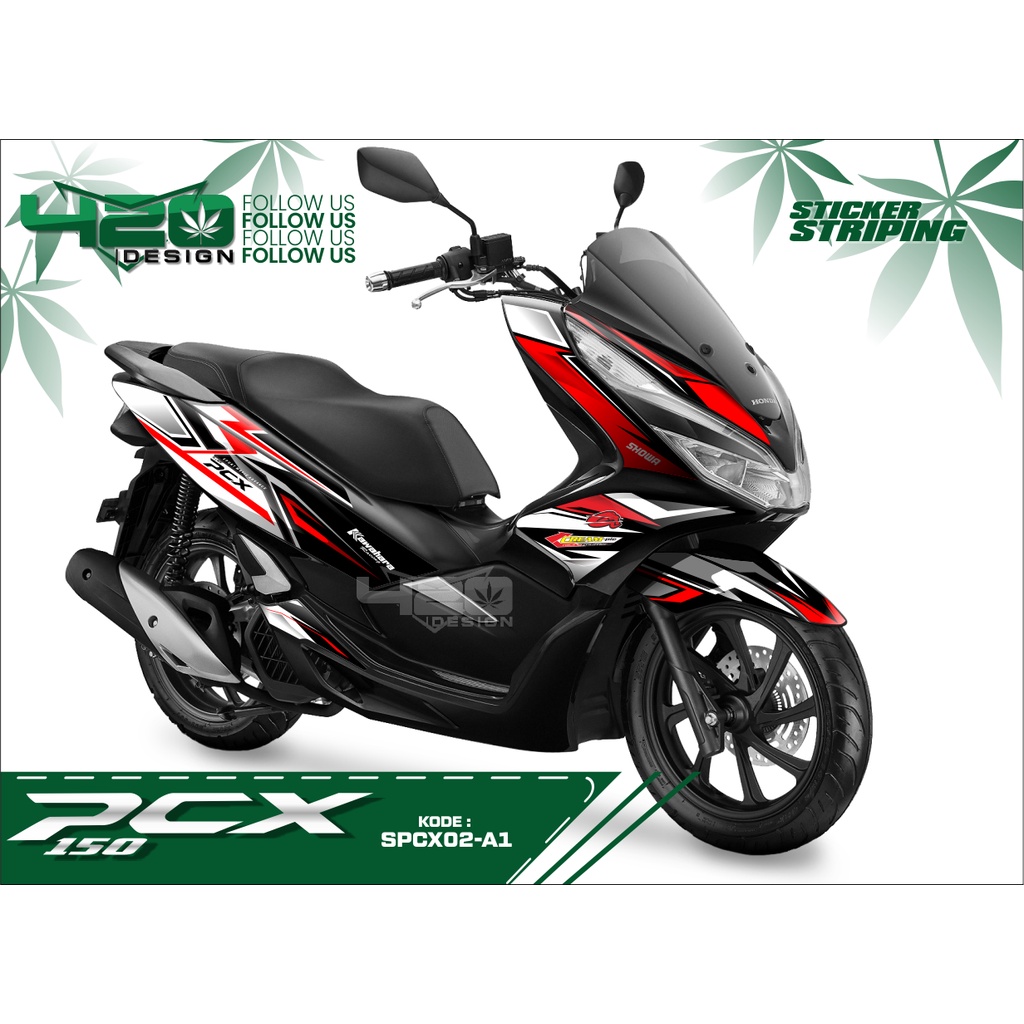 Semi Full Sticker Body HONDA PCX 150 Custom Desain/List Body Custom Sticker Motor