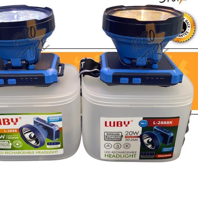 ♩ Senter Kepala LUBY 20 watt / Headlamp LUBY L2888 / 2888L / 2888K ➦