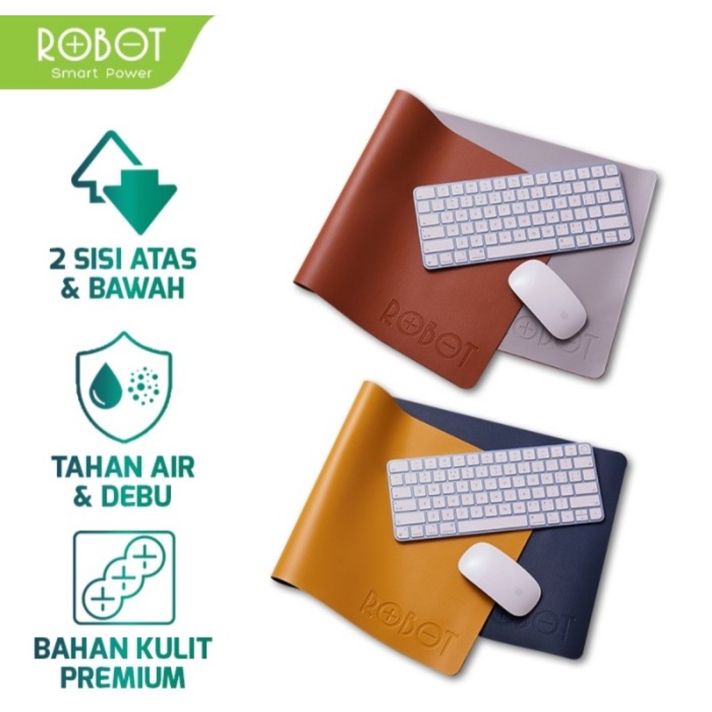 ROBOT RP06 Alas Meja Kerja Laptop Gaming Keyboard Mouse Pad Kulit PU