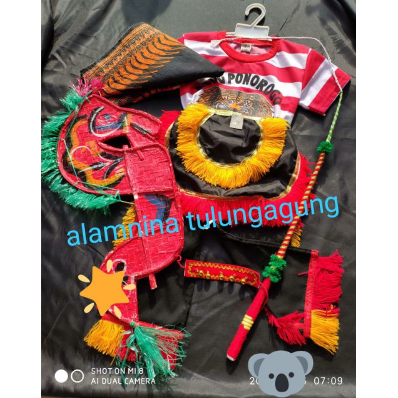 setelan koas reog Ponorogo kuda lumping cambuk udeng embong