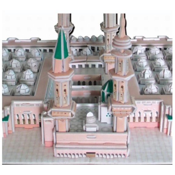 Miniatur Puzzle 3D Masjid AL NABAWI MADINAH - Miniature Bangunan Ibadah - Koleksi Pajangan - Hadiah Ulang tahun Dewasa