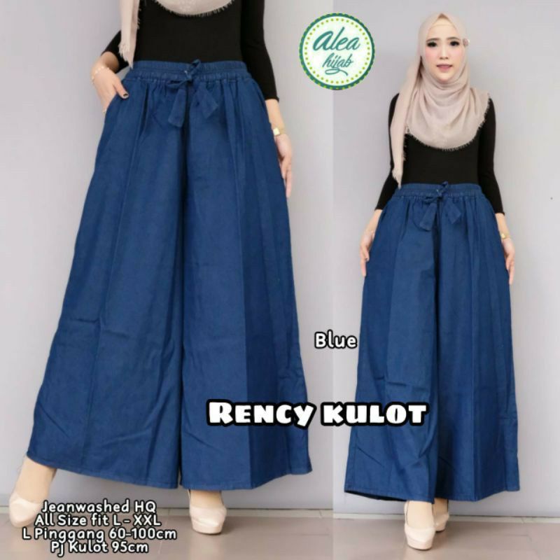 Celana Kulot Jeans Wanita jumbo XL premium murah