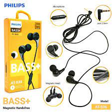 Handsfree Headset Philips BASS + AT 036 Earphone Good Quality BASS