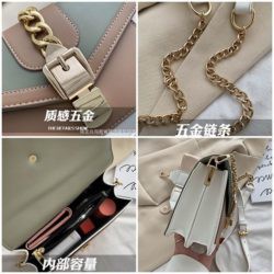 LT 1779 RISCE TAS SELEMPANG IMPORT WANITA CEWEK PEREMPUAN WHITE GREEN YELLOW BLACK JT GI 10643