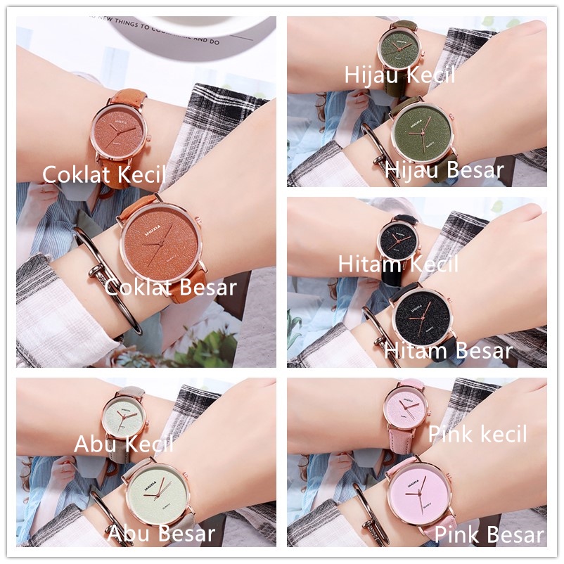 Jam Tangan Wanita  A0010 Casual Couple Gaya Retro Korea Women And Men Watches