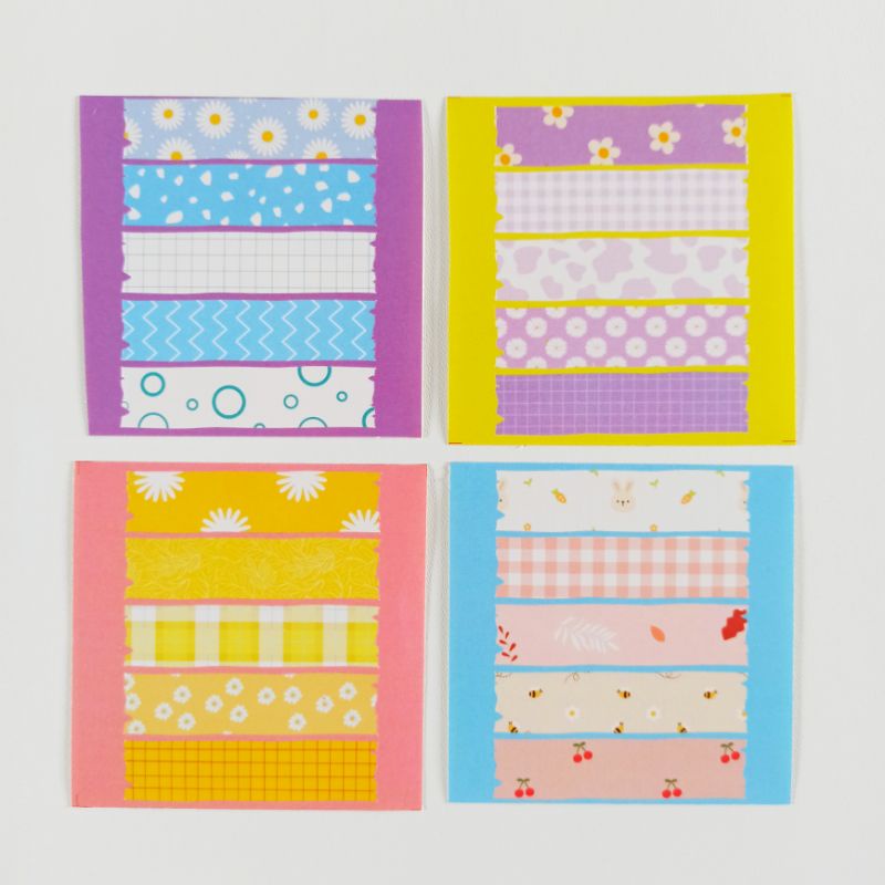 

Stiker washi tape mini lucu untuk bujo journal scrapbook 7*7
