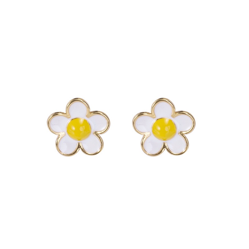 Kecil Korea bunga stud earrings Internet terkenal elegan anting-anting wanita all-match temperamen p