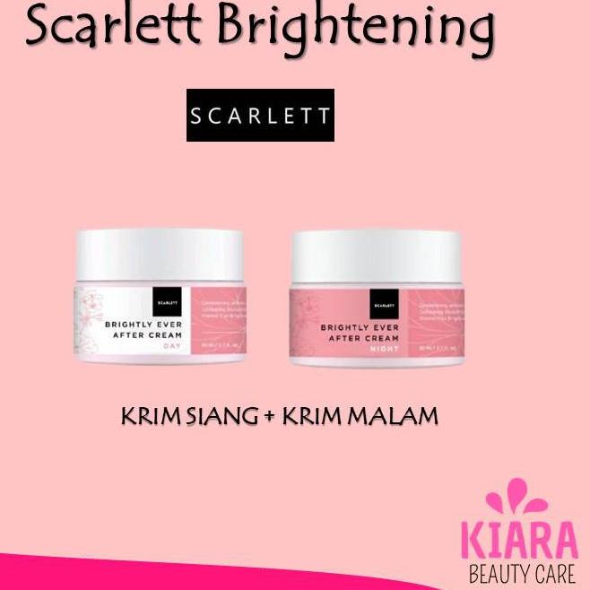 Diskon✔️PAKET SCARLETT Brightening - Scarlet Brightly Krim Siang + Malam|KD5