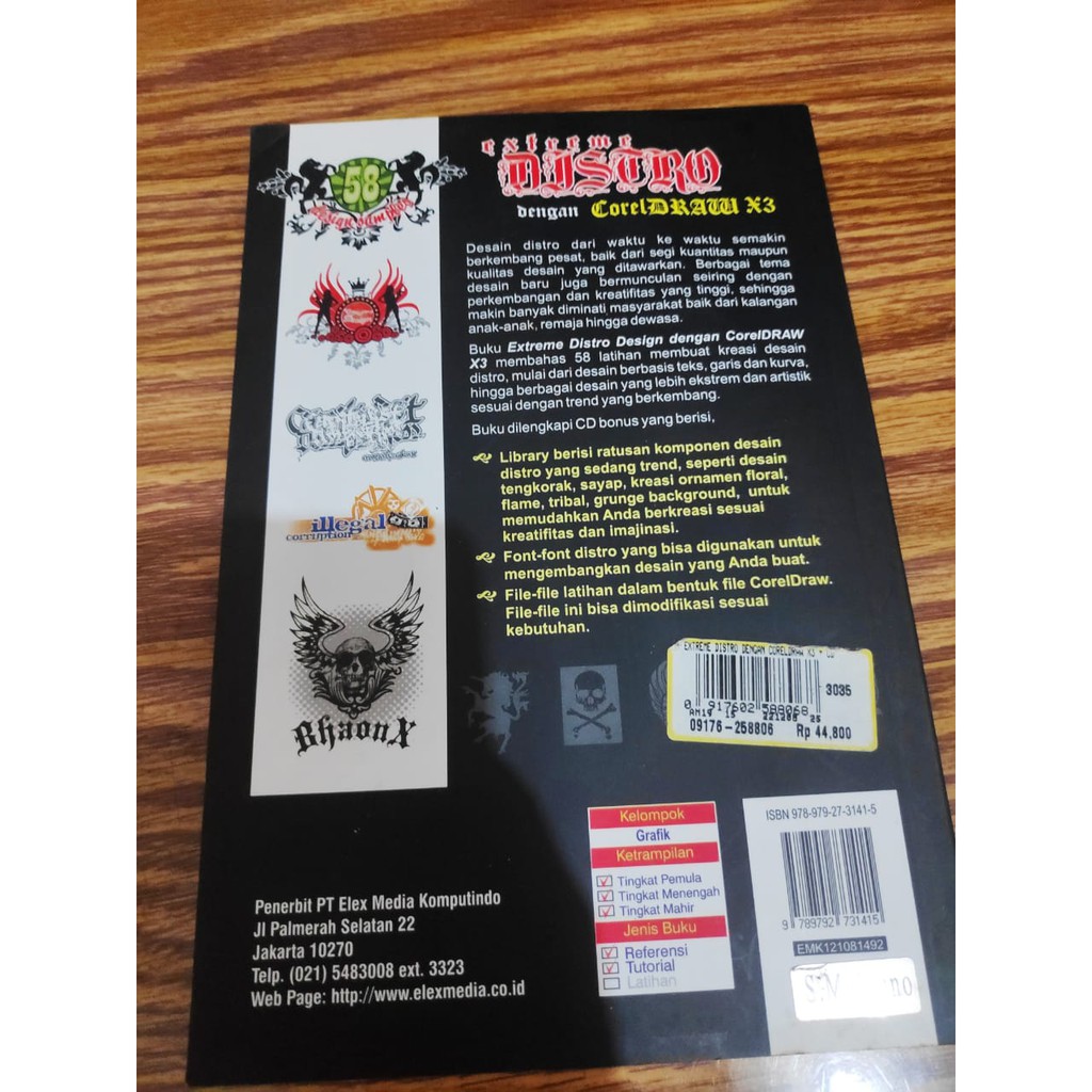 Buku Original Extreme Distro Dengan Corel Draw X3 Shopee Indonesia