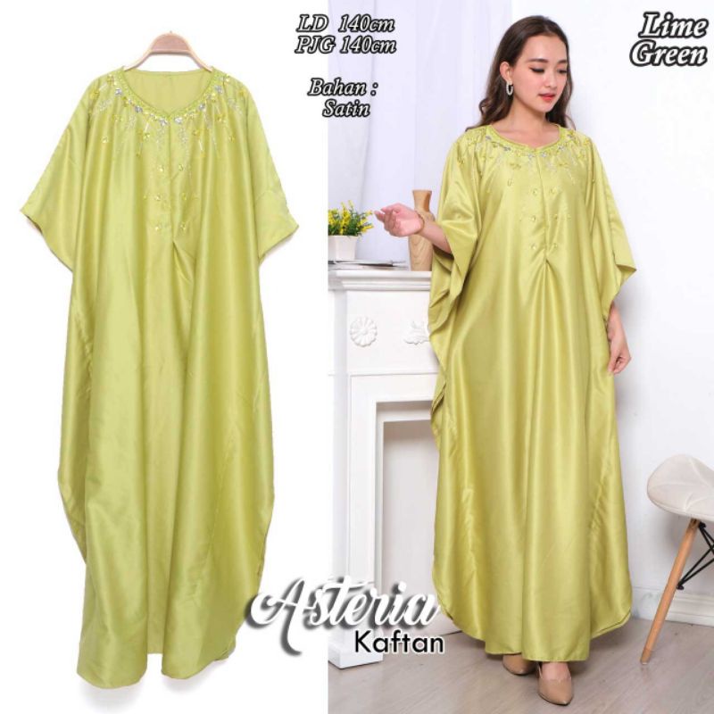 Arnis Kaftan Asteria Kaftan Jumbo Busui Friendly Bahan Santai