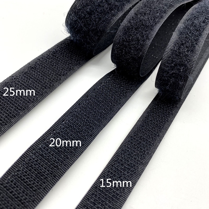 Velcro Hook and Loop Magic Nylon Sewing Tape 25mm 1 Meter - RI210 - Black