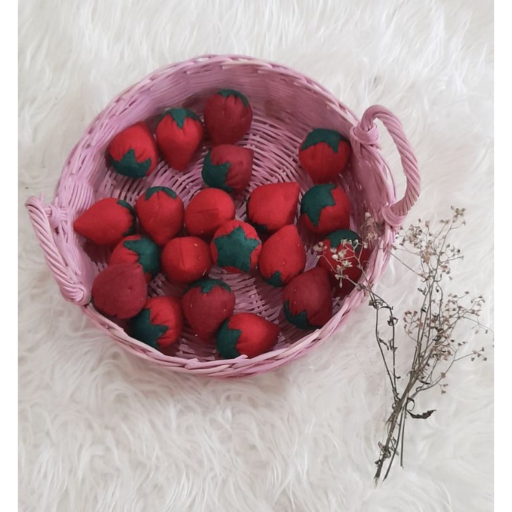 FELT TOYS STRAWBERRY Properti makanan properti foto buah