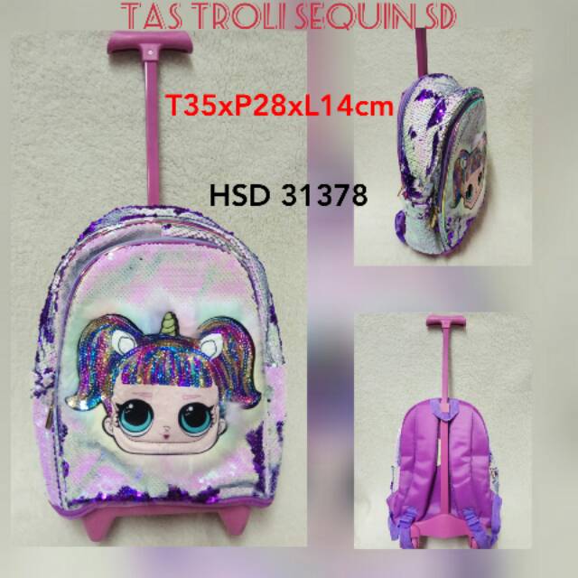 Tas troli sequin sd lol unicorn HSD 31378