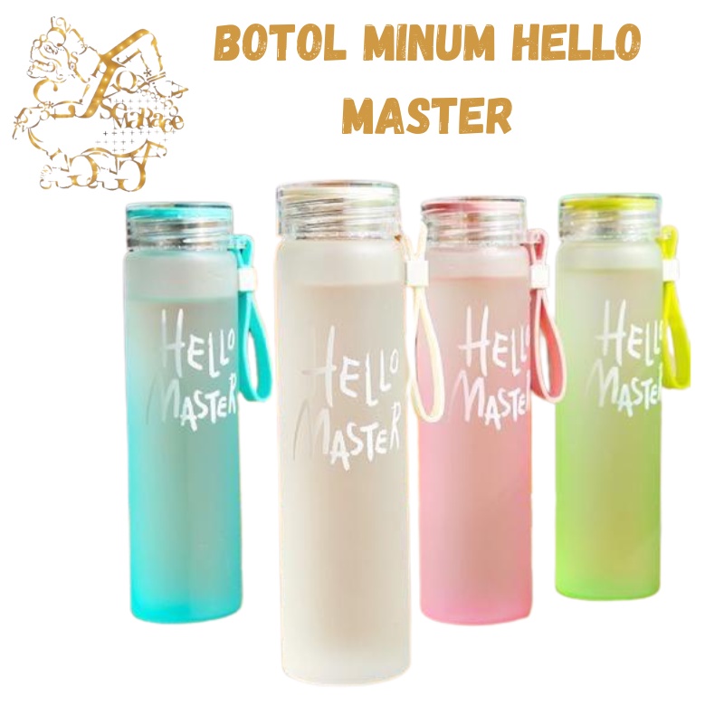 BOTOL MINUM KACA HELLO MASTER 450 ML