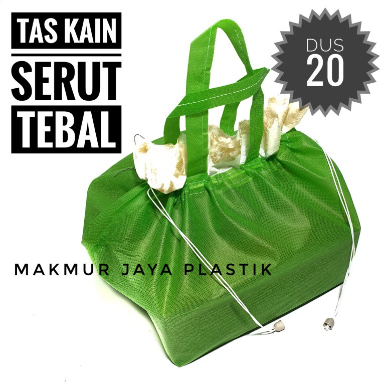 Tas Kain Serut 20 Isi 12 Pc Tas Kain Spunbond Serut Polos Dus Box Nasi 20 X 20 Shopee Indonesia