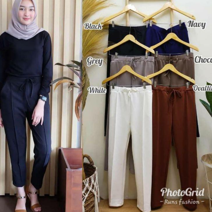 COD✅ READY SIZE REMAJA &amp; JUMBO up BB 80+kg / HOMY DOTY PANTS ~ TEBAL, MELAR &amp; RINGAN celana panjang wanita/XXXL/pensil tapered/bawahan muslimah/kasual ootd/kerja