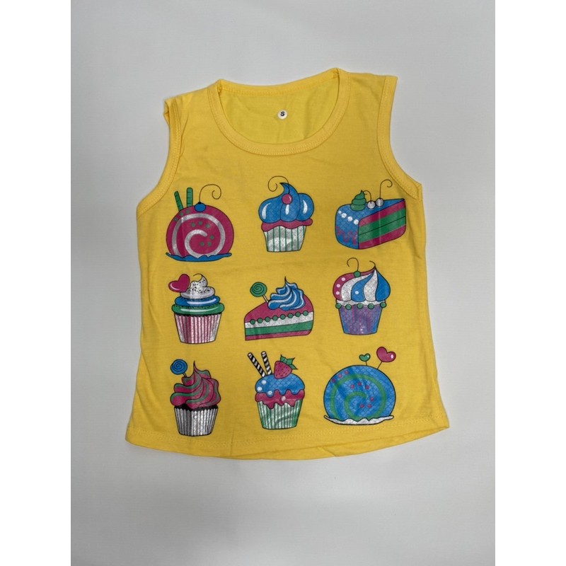 Singlet anak perempuan (CUP CAKE) 1-9 tahun