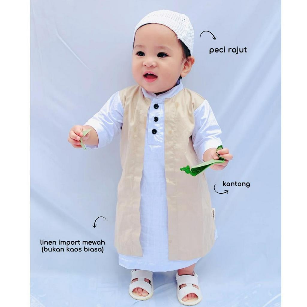 baju jubah gamis koko muslim anak bayi laki laki umur 1 2 3 4 5 6 7 8 9 10 bulan / setelan baju jubah muslim anak bayi laki laki umur 1 2 3 4 5 6 7 8 9 10 bulan / baju koko panjang anak bayi laki laki newbon baru lahir