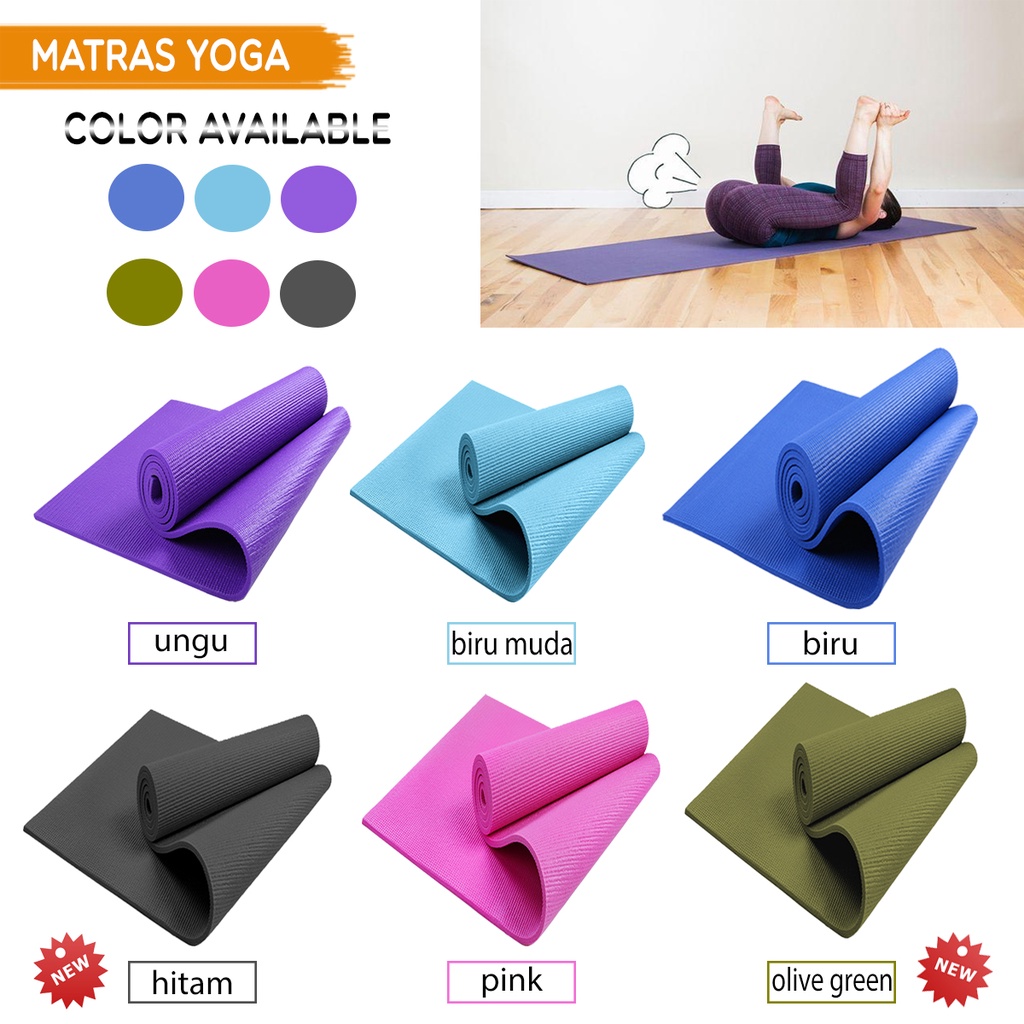 Matras Yoga Anti Slip Matras Olahraga Free Tas Matras Yoga Anti Selip Kualitas Bagus