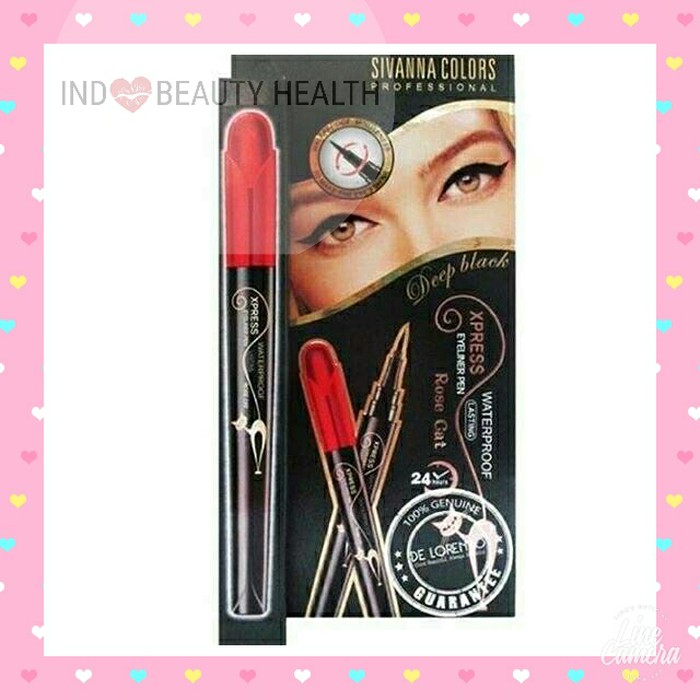 Eye Liner Make Up Mata Sivanna Colors Express Eyeliner Pen Murah Kecantikan OBGA4222