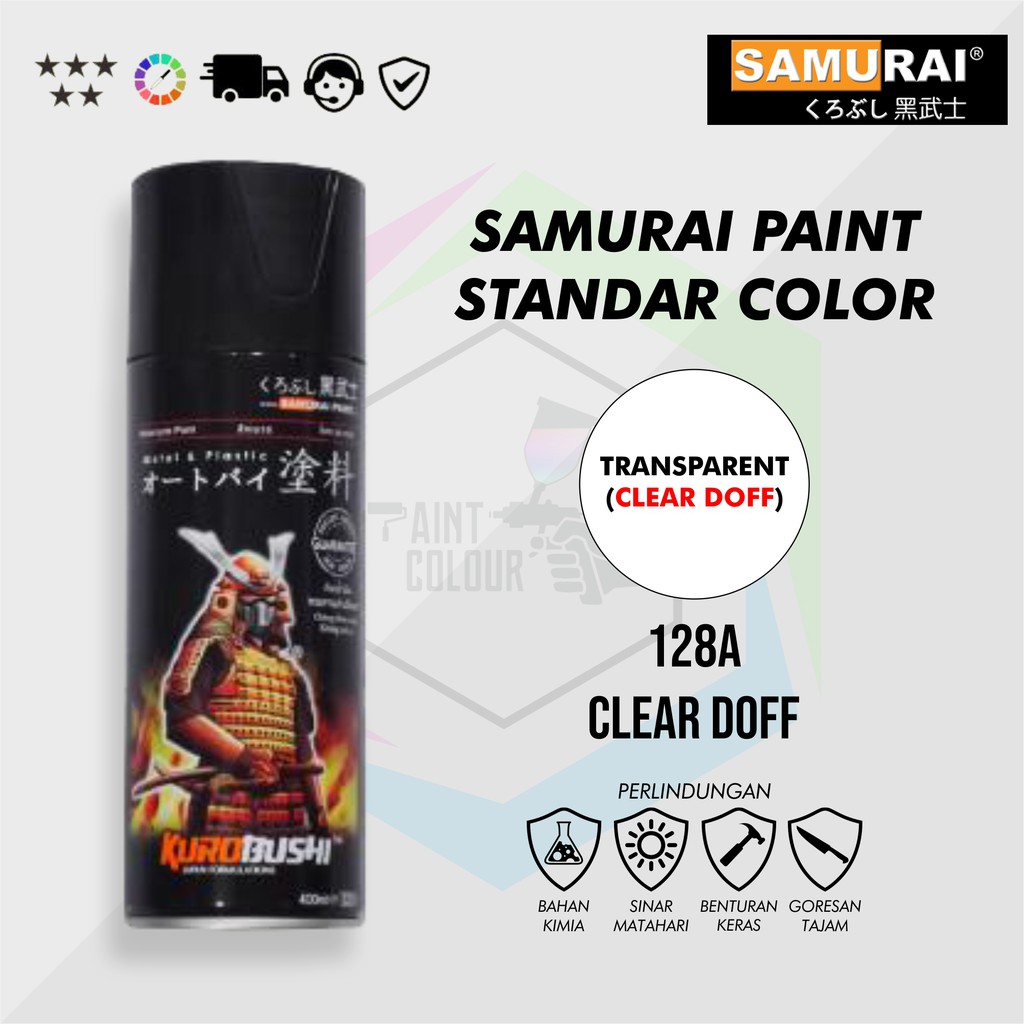 Samurai Paint 128A Clear Flat/Doff Standar Cat Semprot