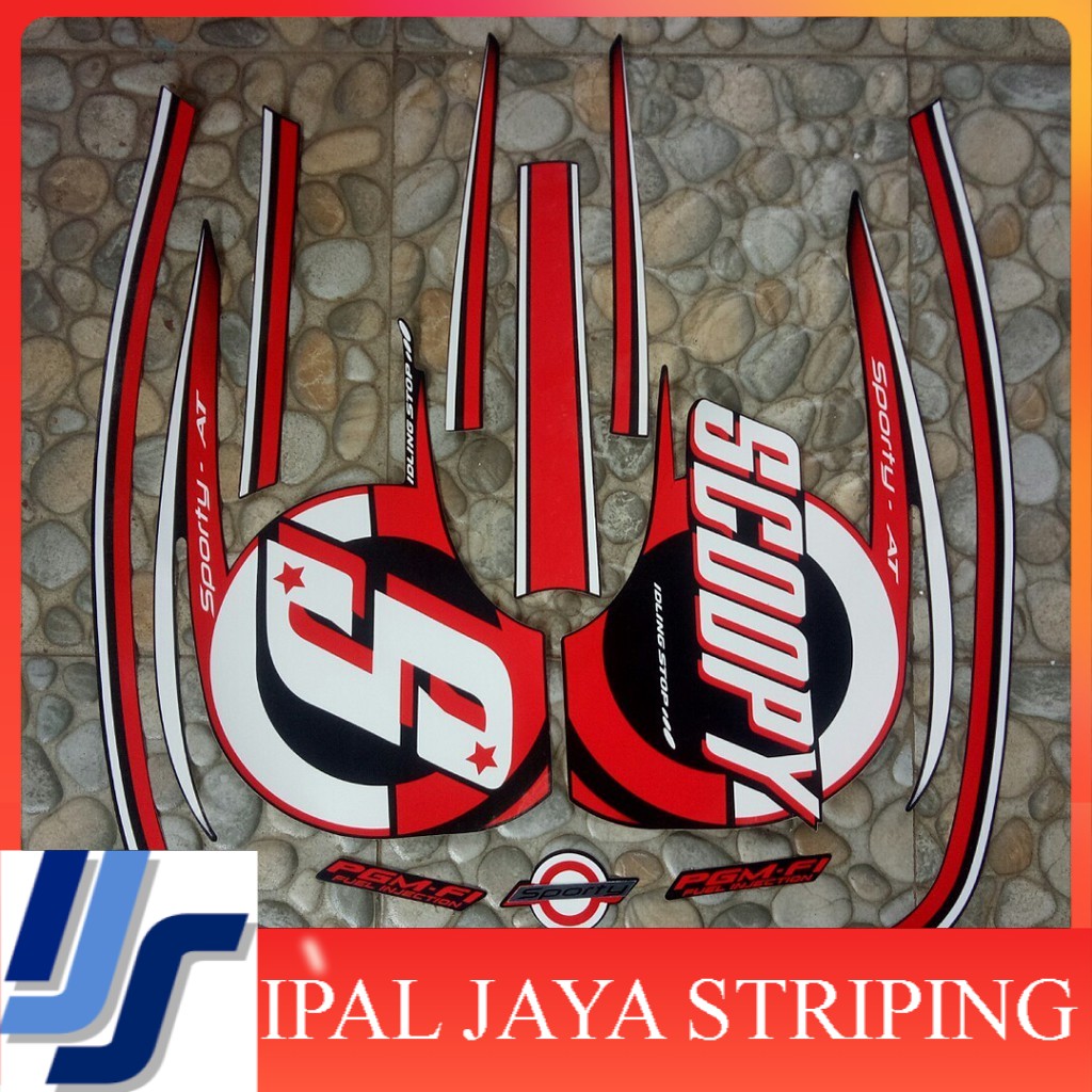 stiker striping motor scoopy sporty 2015