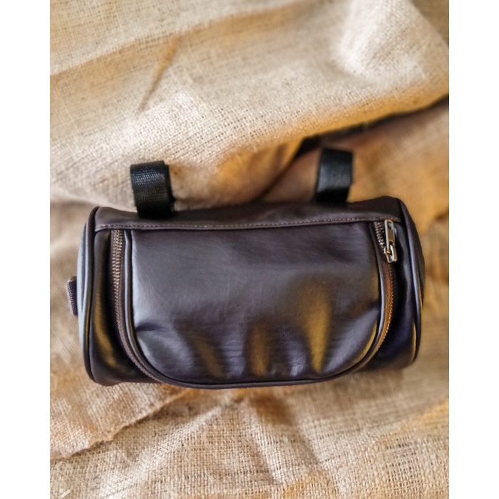 Aksesoris Sepeda - Tas Sepeda Kulit Multifungsi/ Tas Sepeda Gunung/ Aksesoris Sepeda/ Tsv - Coklat