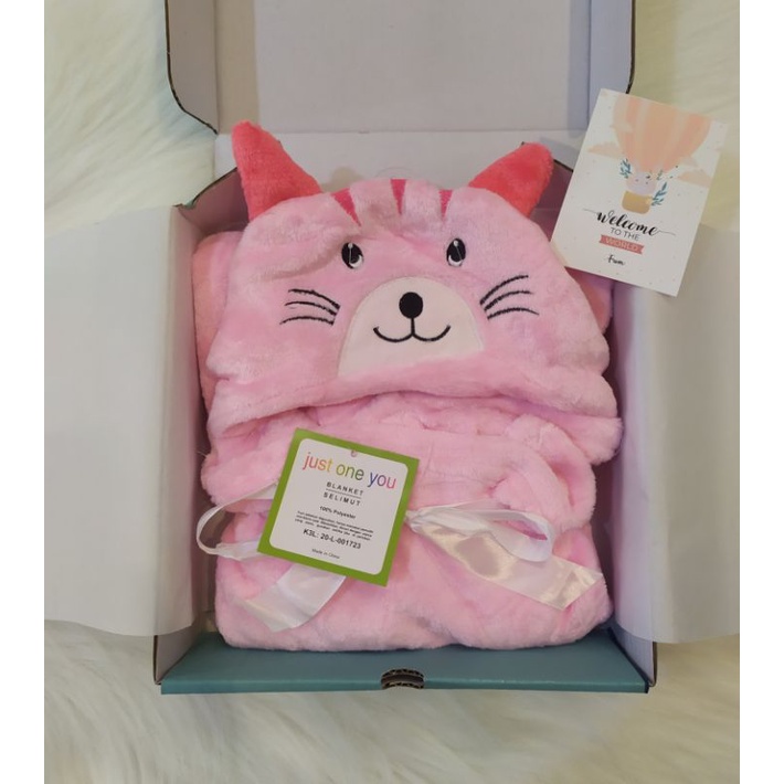 Kado bayi/hampers bayi/parcel bayi/baby gift set/kado lahiran bayi/selimut bayi topi-tiger pink