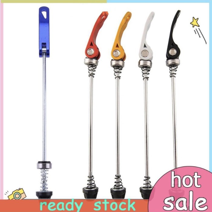 1 pasang Skewer Hub Sepeda Quick Release depan belakang