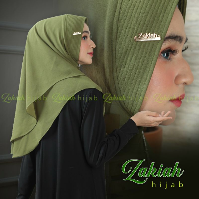 Ori Zakiah - Khimar hijab jilbab zakiah polos plat mini