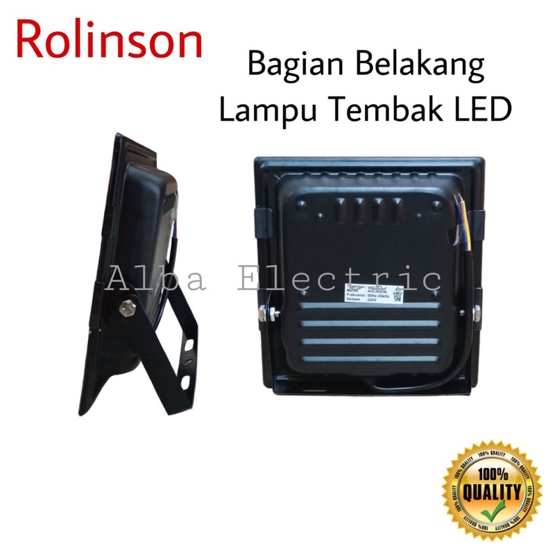 Lampu Sorot LED 100 Watt Putih ROLINSON IP66 Lampu Tembak LED 100W FloodLight 100W