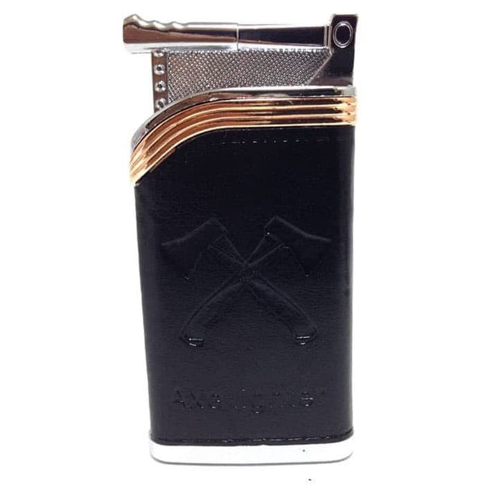 Super Murah! KOREK API AXE LEATHER SILVER 9453 MANCIS LAS LIGHTER KOREK UNIK